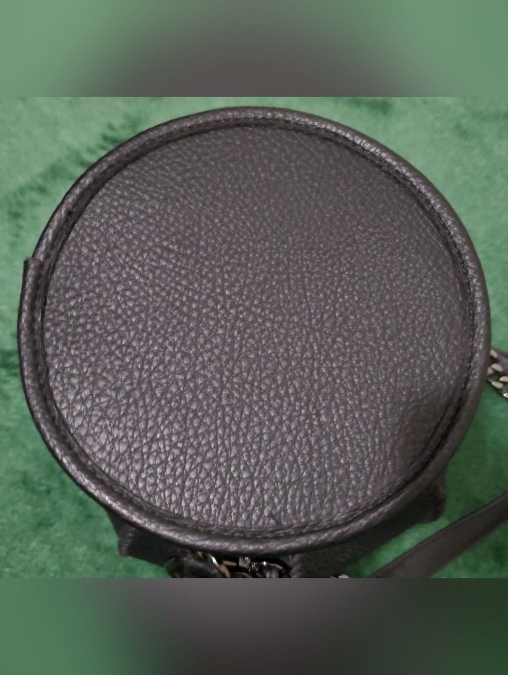 Cauldron Bag, Faux Leather, With Shoulder Strap And Long Chain Strap - Picture 4 of 4